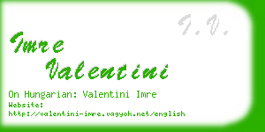 imre valentini business card